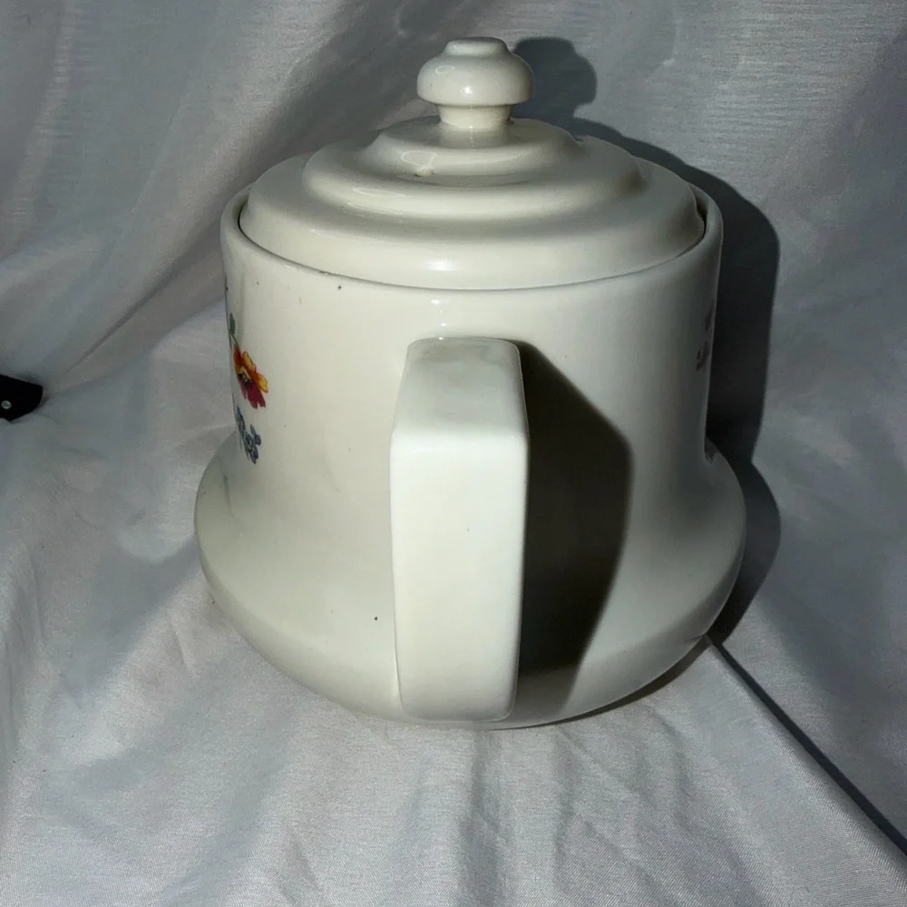Vintage Drip-O-lator Ceramic Coffee/Teapot - Enterprise Aluminum Co. - Floral